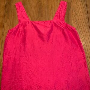 Hot pink silk tank
